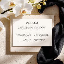CELINE Minimalist Wedding Details Enclosure Card Einladung