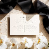 CELINE Minimalist Wedding Details Enclosure Card Einladung