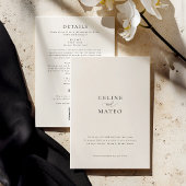 CELINE Minimalist Wedding Invite RSVP + Details Einladung
