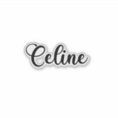 Celine Name - Handgeschriebene Kalligrafie Aufkleber (Vorderseite)