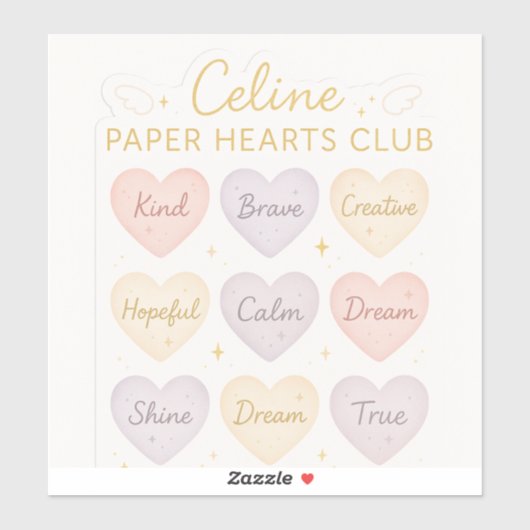 Celine Paper Hearts Club – Kindness Mini Sticker S (Blatt)