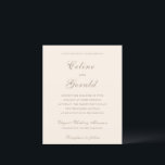 Celine Sandy Neutrals Elegante Einladung zur Hochz<br><div class="desc">Klassische Hochzeitseinladungen mit einem schlichten und zeitlosen Design mit elegantem Drehbuch und klassischen Serif-Schriftart.</div>