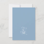 Celine: Simple Solid Stellar Sky Blue Wedding Save The Date (Rückseite)