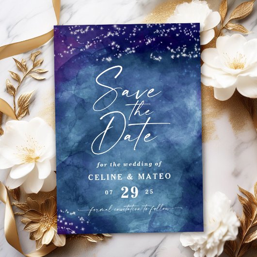 Celine: Starry Sky Theme Celestial Wedding Save The Date