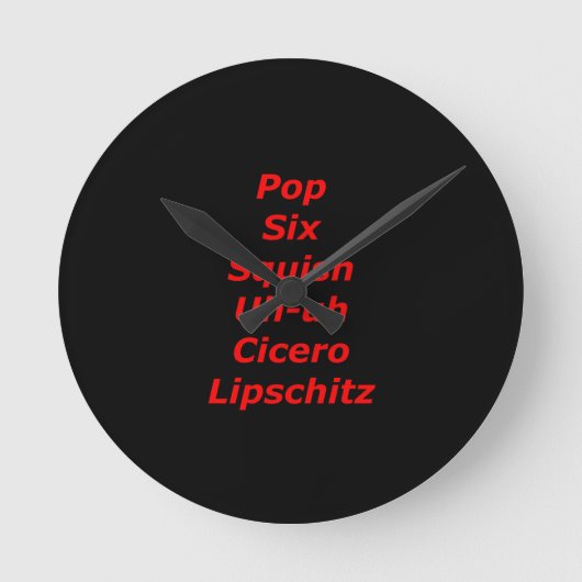 Cell Block Tango Runde Wanduhr (Vorderseite)