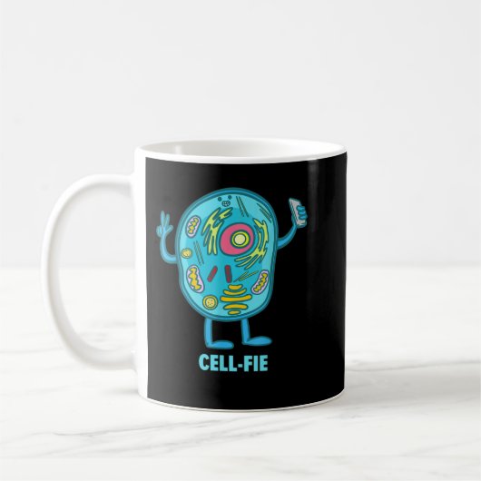 Cell Fie Funny Cell Selfie Science Biology Teacher Kaffeetasse (Links)