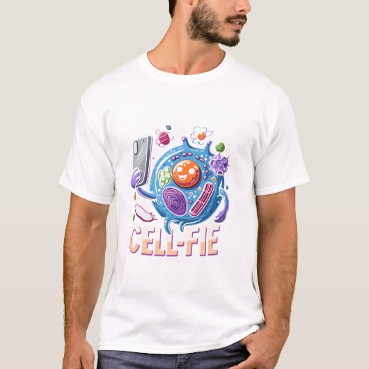 Cell Fie Funny Cellfie Selfie Biology Science Scho T-Shirt (Vorderseite)