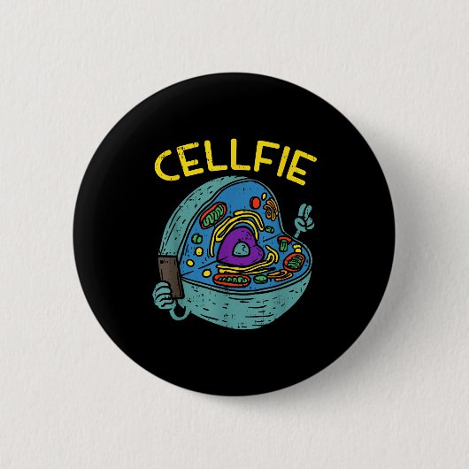 Cell Fie Funny Science Biology Teacher  Button (Vorderseite)