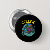 Cell Fie Funny Science Biology Teacher  Button (Vorne & Hinten)