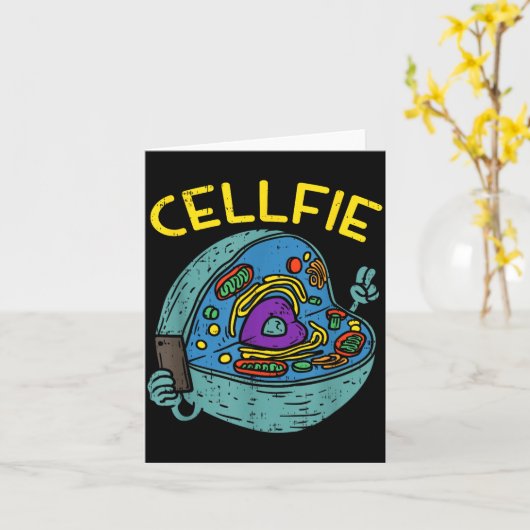 Cell Fie Funny Science Biology Teacher Karte (Gelbe Blume)