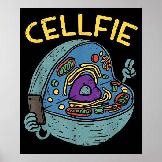 Cell Fie Funny Science Biology Teacher Poster (Vorne)