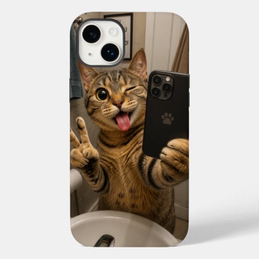 Cell Phone Case Funny Cat v3.45 (Rückseite)