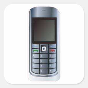 Cell Phone Quadratischer Aufkleber