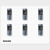 Cell Phone Quadratischer Aufkleber (Blatt)