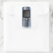 Cell Phone Quadratischer Aufkleber (Tasche)