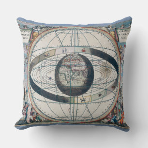 Cellarius Ptolemäisches System Atlas Vintage Karte Kissen