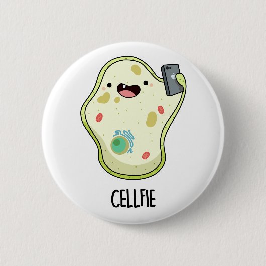 Cellfie Funny Biology Selfie Pun Button (Vorderseite)
