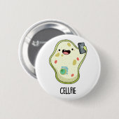 Cellfie Funny Biology Selfie Pun Button (Vorne & Hinten)