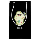 Cellfie Funny Biology Selfie Pun Dark BG Kleine Geschenktüte (Vorderseite)