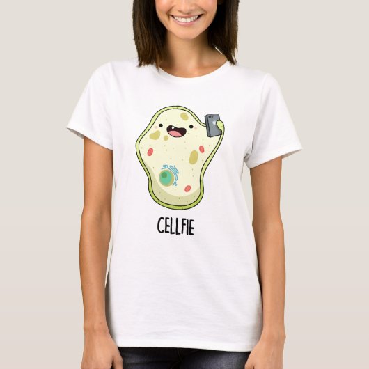 Cellfie Funny Biology Selfie Pun T-Shirt (Vorderseite)