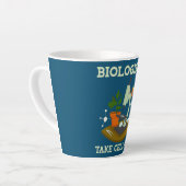 Cellifios Funny I Heart Liebe Science Biology Milchtasse (Linke Ecke)
