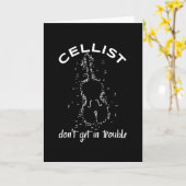 Cellin Cello Cellist Musician String Instrument Karte (Gelbe Blume)