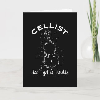Cellin Cello Cellist Musician String Instrument Karte