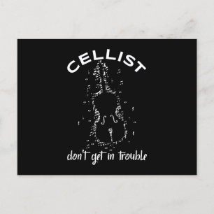 Cellin Cello Cellist Musician String Instrument Postkarte