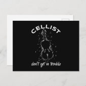 Cellin Cello Cellist Musician String Instrument Postkarte (Vorne/Hinten)