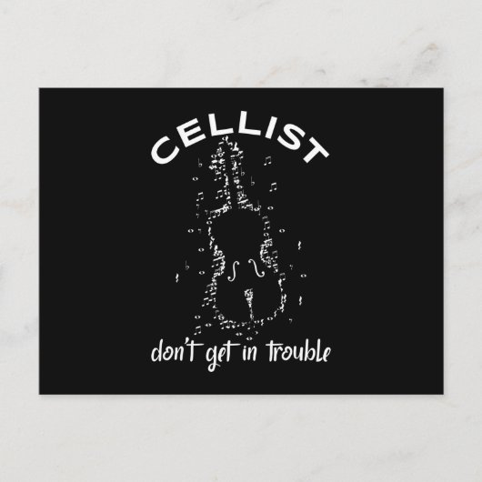 Cellin Cello Cellist Musician String Instrument Postkarte (Vorderseite)
