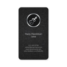 Cellist Cello Icon Black Grunge Business Card