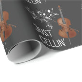 Cellist Cello String Instrument Cellist Spaß violo Geschenkpapier (Rolleneckpunkt)