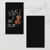 Cellist Cello String Instrument Cellist Spaß violo Visitenkarte (Vorne/Hinten)