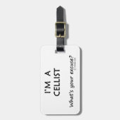 Cellist Entschuldigung Gepäckanhänger (Vorderseite vertikal)