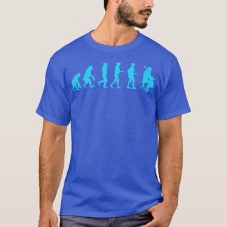 Cellist Evolution Gift Cello Player Blue T-Shirt