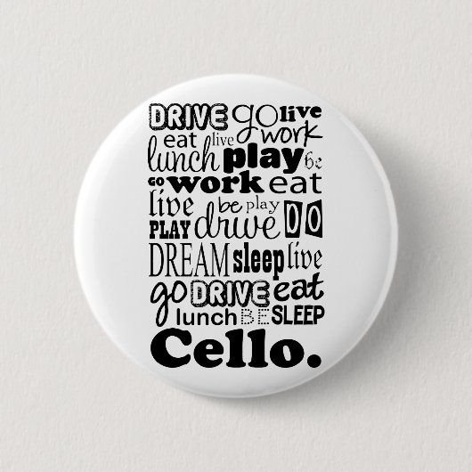 Cellist-Geschenk-Cello-Spieler Button (Vorderseite)