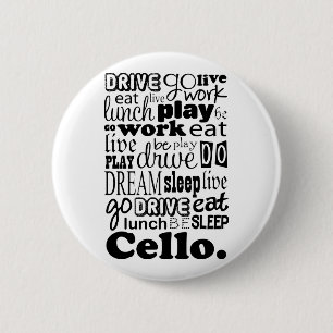 Cellist-Geschenk-Cello-Spieler Button
