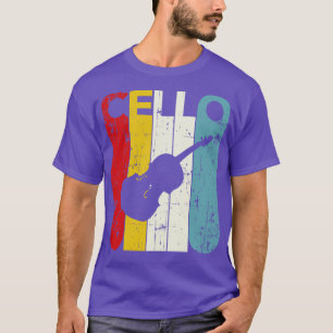 Cellist Gift Idee Cello Player Retro Cello 70er 80 T-Shirt
