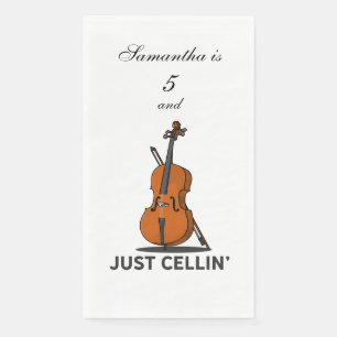 Cellist Just Cellin Fiddle 5. Geburtstagsfeier Serviette