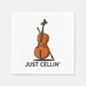 Cellist Just Cellin Fiddle Instrumentalist Serviette (Vorderseite)