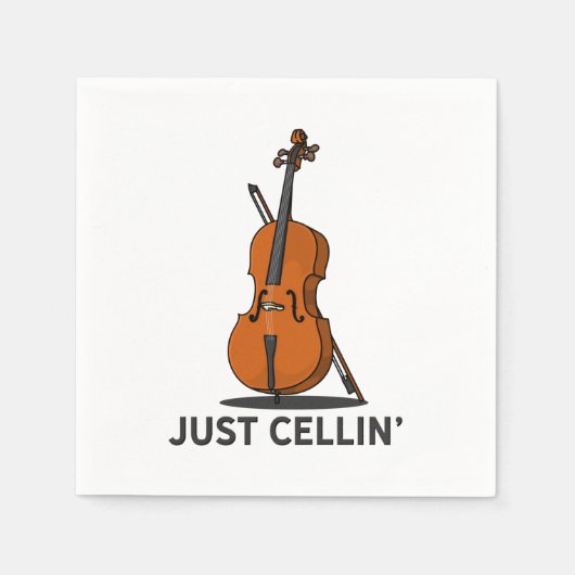 Cellist Just Cellin Fiddle Instrumentalist Serviette (Vorderseite)