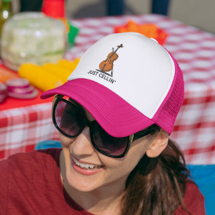 Cellist Just Cellin Fiddle Instrumentalist Son Truckerkappe