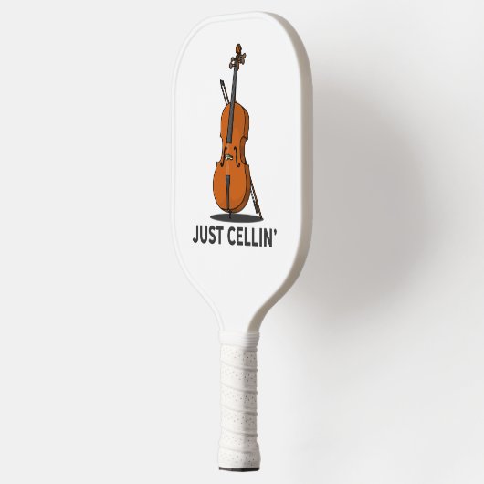 Cellist Just Cellin Fiddle Player Pickleball Schläger (Links)
