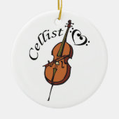 Cellist Keramik Ornament (Vorne)