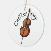 Cellist Keramik Ornament (Links)