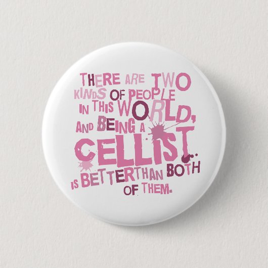 Cellist-(lustiges) Geschenk Button (Vorderseite)