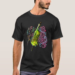Cellist Musical Heart Treble Clef T-Shirt
