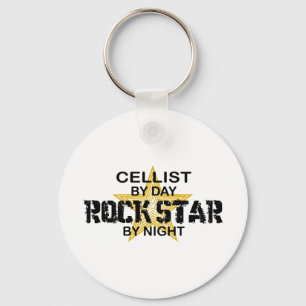 Cellist-Rockstar bis zum Nacht Schlüsselanhänger