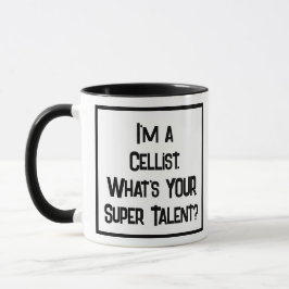 Cellist Super Talent. Zwei Tone-Kaffee-Tasse Tasse
