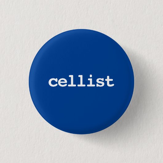 Cellist-Typografie-Schaltfläche Button (Vorderseite)